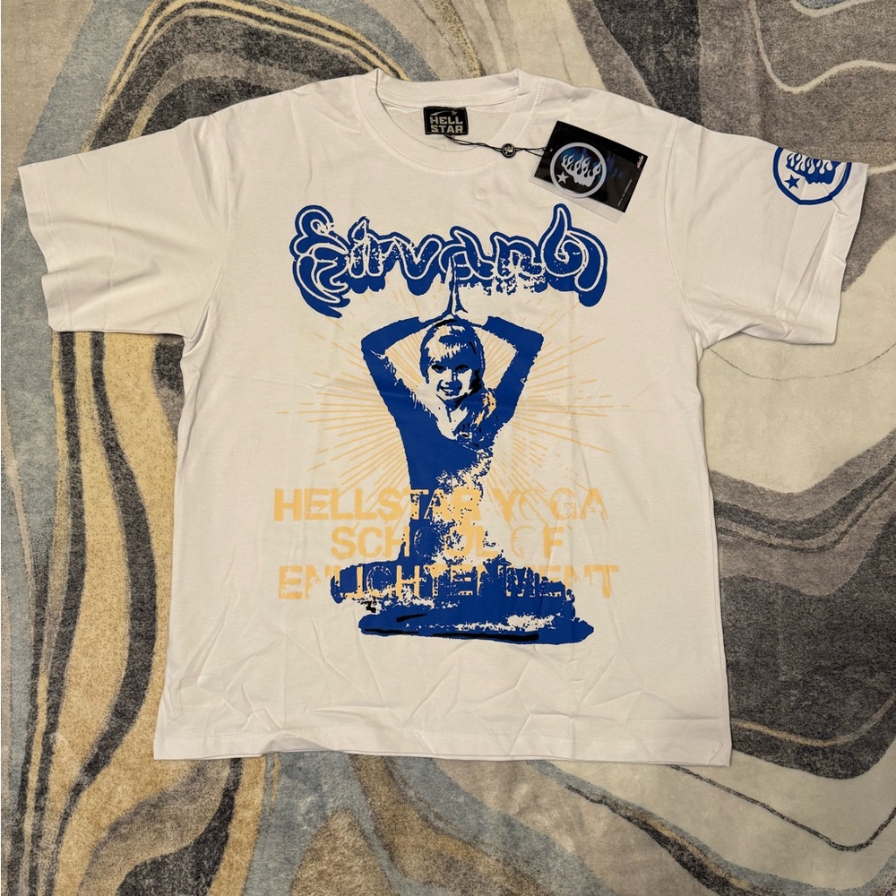 Hellstar Studios Yoga Cream T-Shirt Men’s Size Large